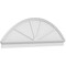 Ekena Millwork Segment Arch 4 Spoke Architectural Grade PVC Combination Pediment, 86"W x 28-3/8"H x 2-3/4"P PEDPC086X285SEG04 - alternate 1